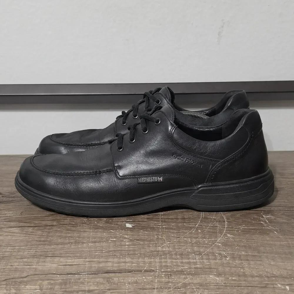 Mephisto Douk Men's Leather Oxfords Hydro-Protect Dress Shoes Size 13 Black